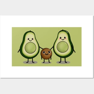 Cute avocado Family Posters and Art